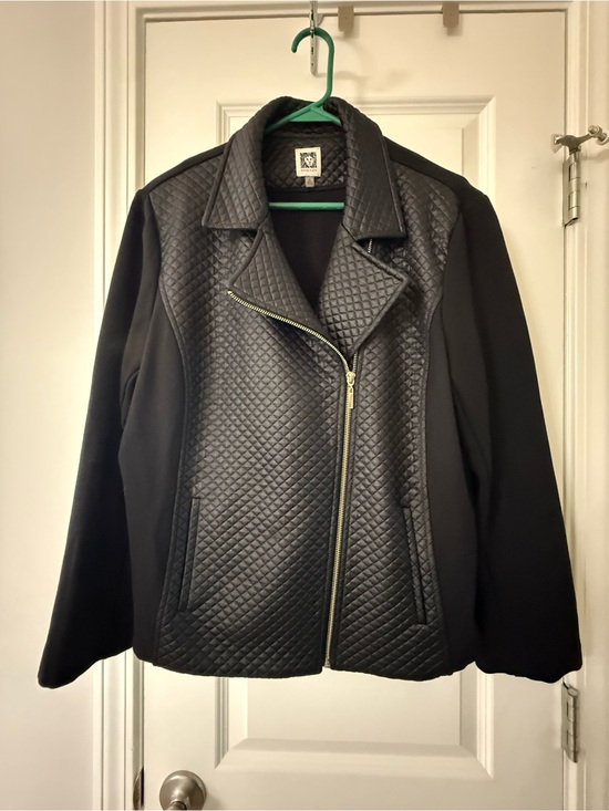 Anne Klein Jackets & Blazers - Anne Klein Quilted Moto Jacket Size XL